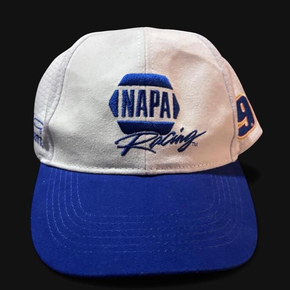 NASCAR Chase Elliott 9 NAPA Racing Hat • White Blue Embroidered Signature Cap